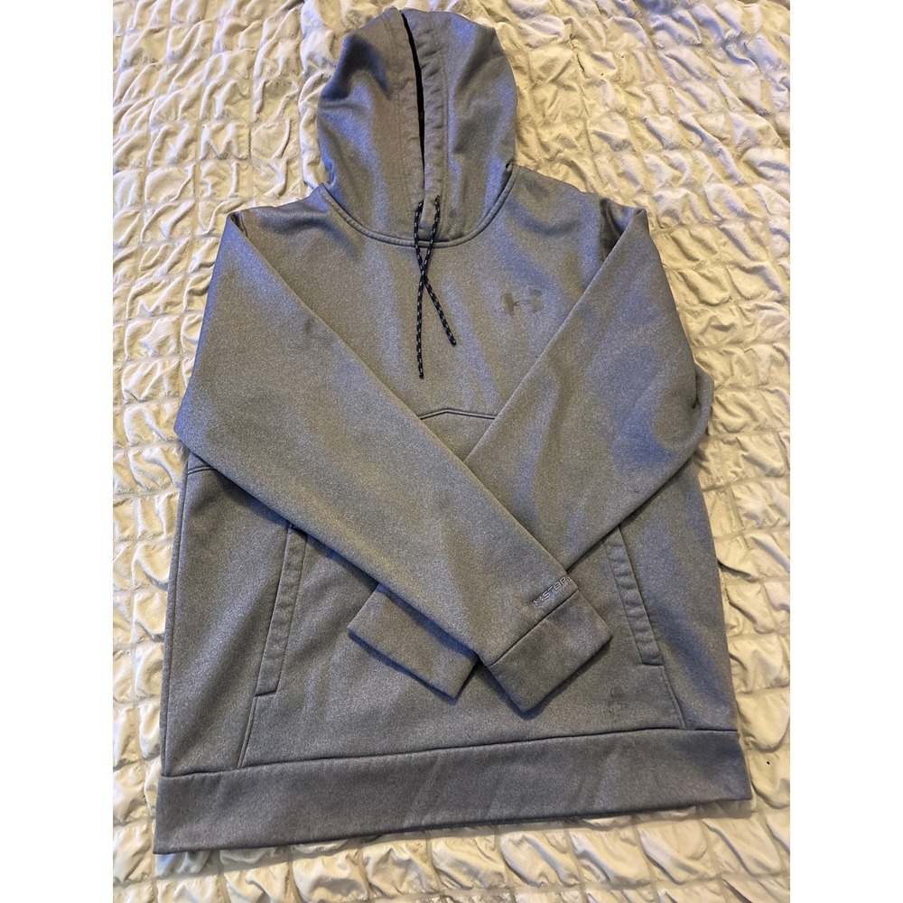 Under Armour Storm Hoodie Mens Medium Gray Loose Fit Performance Sweatshirt